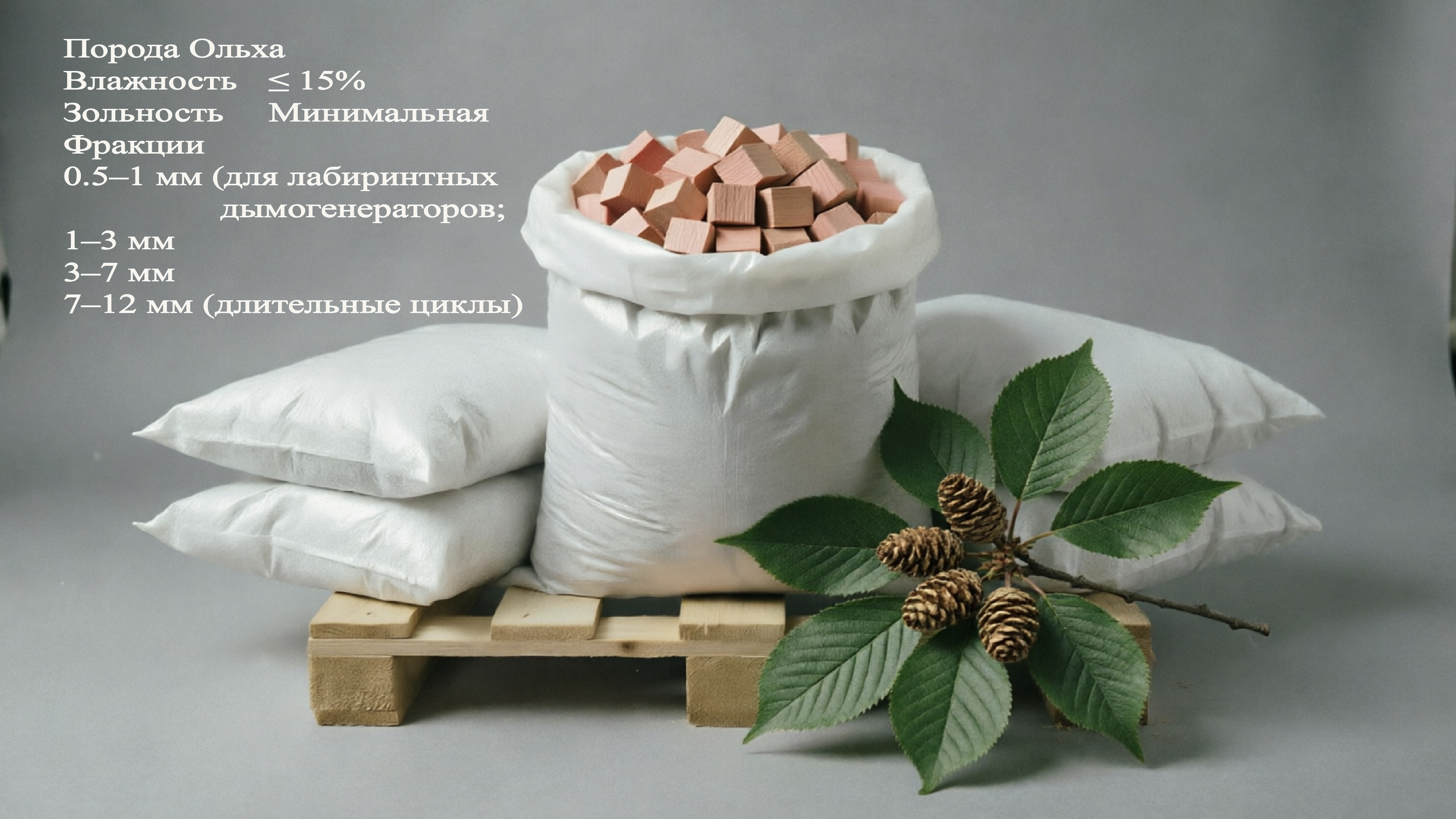 Щепа для копчения. Ольха
